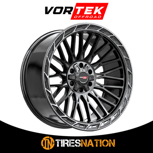 Vortek Vrp-502 Gloss Black Center & Diamond Cut Ring With Dark Tint 20X10 6X135/6X139.7 106.1 -18