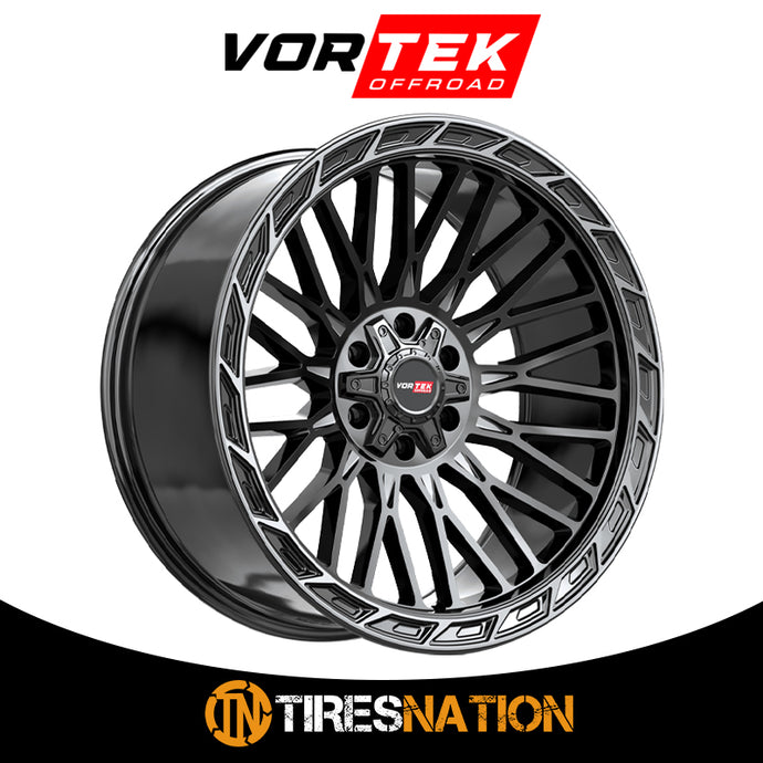 Vortek Vrp-502 Gloss Black Center & Diamond Cut Ring With Dark Tint 20X10 6X135/6X139.7 106.1 -18