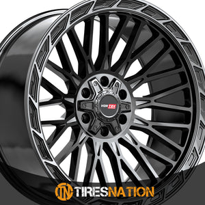 Vortek Vrp-502 Gloss Black Center & Diamond Cut Ring With Dark Tint 20X10 6X135/6X139.7 106.1 -18