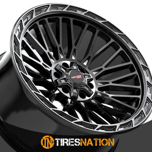 Vortek Vrp-502 Gloss Black Center & Diamond Cut Ring With Dark Tint 20X9 5X127/5X139.7 78.1 0
