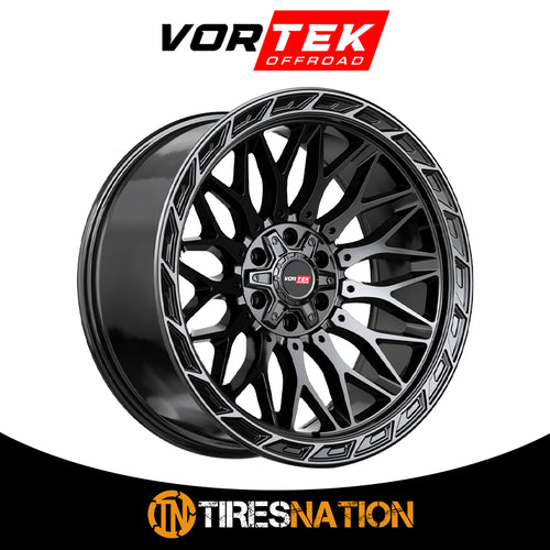 Vortek Vrp-503 Gloss Black Center & Diamond Cut Ring With Dark Tint 20X10 6X135/6X139.7 106.1 -18