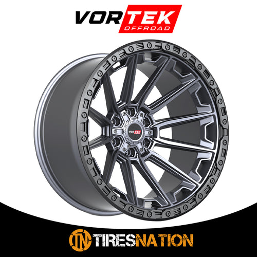 Vortek Vrt-601 Matte Titanium With Black Bead Ring 20X9 6X135/6X139.7 106.1 18