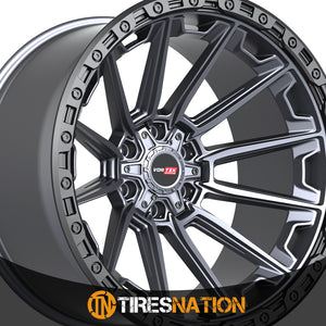 Vortek Vrt-601 Matte Titanium With Black Bead Ring 20X9 6X135/6X139.7 106.1 18