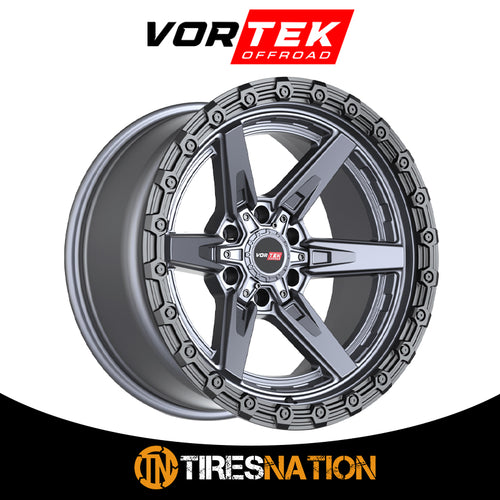 Vortek Vrt-602 Matte Titanium With Black Bead Ring 20X10 6X135/6X139.7 106.1 -24