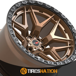 Vortek Vrt-603 Matte Bronze With Black Bead Ring 20X9.5 8X170 125.1 18