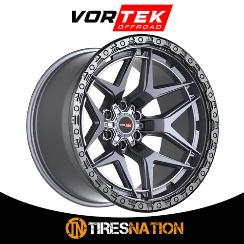 Vortek Vrt-603 Matte Titanium With Black Bead Ring 20X10 6X135/6X139.7 106.1 -12