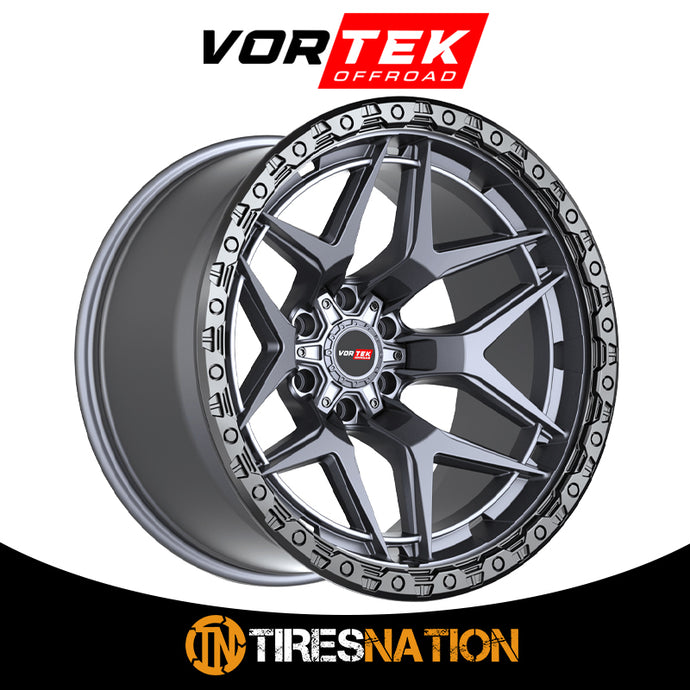 Vortek Vrt-603 Matte Titanium With Black Bead Ring 20X10 6X135/6X139.7 106.1 -12