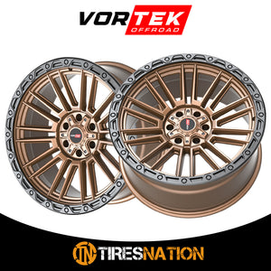 Vortek Vrt-604 Matte Bronze With Black Bead Ring 17X9 5X127/5X139.7 78.1 -12