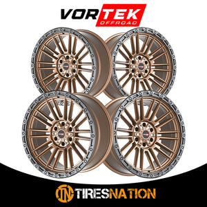 Vortek Vrt-604 Matte Bronze With Black Bead Ring 17X9 5X127/5X139.7 78.1 -12