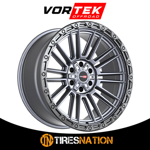 Vortek Vrt-604 Matte Titanium With Black Bead Ring 17X9 5X127/5X139.7 78.1 0