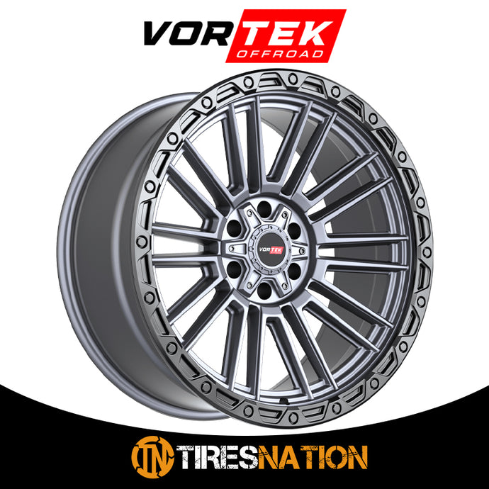 Vortek Vrt-604 Matte Titanium With Black Bead Ring 17X9 5X127/5X139.7 78.1 0