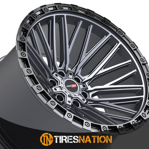 Vortek Vrt-608 Matte Titanium With Black Bead Ring 20X12 6X135/6X139.7 106.1 -44