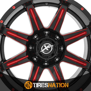 Xf Off-Road Xf-215 Gloss Black & Red Milled 20X10 5X127/5X139.7 78.1 -24