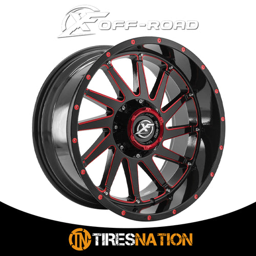 Xf Off-Road Xf-216 Gloss Black & Red Milled 20X9 5X127/5X139.7 78.1 12