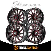 Xf Off-Road Xf-216 Gloss Black & Red Milled 20X9 5X127/5X139.7 78.1 12