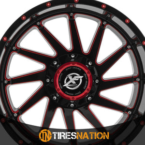Xf Off-Road Xf-216 Gloss Black & Red Milled 20X9 5X127/5X139.7 78.1 12