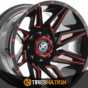 Xf Off-Road Xf-218 Gloss Black & Red Milled 20X10 5X127/5X139.7 78.1 -24