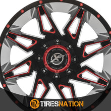 Xf Off-Road Xf-218 Gloss Black & Red Milled 20X10 5X127/5X139.7 78.1 -24