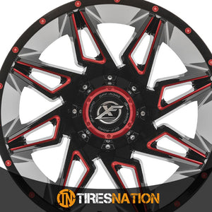 Xf Off-Road Xf-218 Gloss Black & Red Milled 20X9 8X165.1/8X170 125.2 0