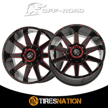 Xf Off-Road Xf-219 Gloss Black & Red Milled 17X9 5X127/5X139.7 78.1 12