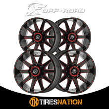 Xf Off-Road Xf-219 Gloss Black & Red Milled 17X9 6X135/6X139.7 106.4 0