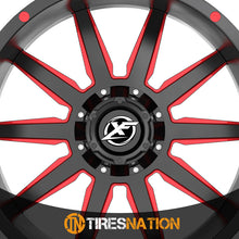 Xf Off-Road Xf-219 Gloss Black & Red Milled 17X9 6X135/6X139.7 106.4 0