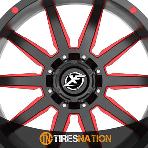 Xf Off-Road Xf-219 Gloss Black & Red Milled 17X9 6X135/6X139.7 106.4 0