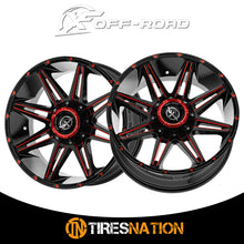 Xf Off-Road Xf-220 Gloss Black & Red Milled 20X10 8X165.1/8X170 125.2 -12