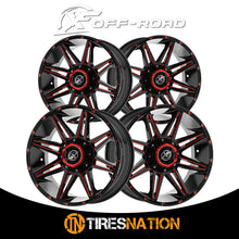 Xf Off-Road Xf-220 Gloss Black & Red Milled 17X9 6X135/6X139.7 106.4 0