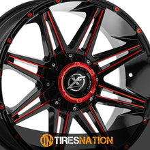Xf Off-Road Xf-220 Gloss Black & Red Milled 17X9 6X135/6X139.7 106.4 0