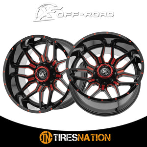 Xf Off-Road Xf-222 Gloss Black & Red Milled 20X9 5X127/5X139.7 78.1 12