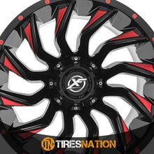Xf Off-Road Xf-224 Gloss Black & Red Milled 20X9 5X127/5X139.7 78.1 0