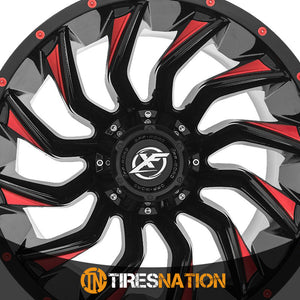 Xf Off-Road Xf-224 Gloss Black & Red Milled 20X9 5X127/5X139.7 78.1 0