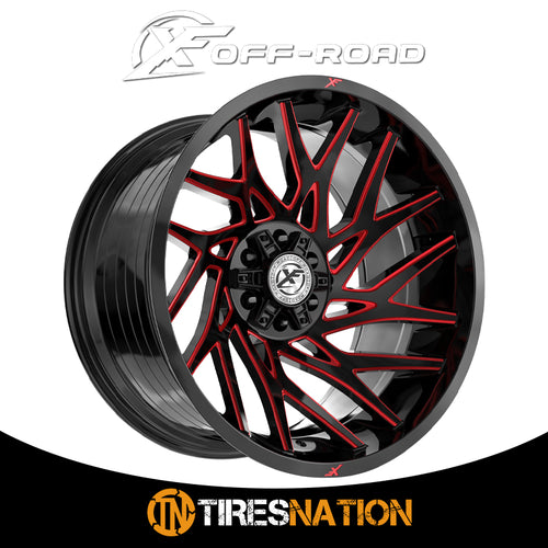 Xf Off-Road Xf-229 Gloss Black & Red Milled 20X10 6X135/6X139.7 106.4 -12