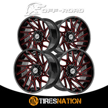 Xf Off-Road Xf-229 Gloss Black & Red Milled 24X12 6X135/6X139.7 106.4 -44