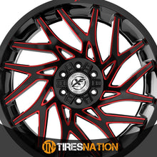 Xf Off-Road Xf-229 Gloss Black & Red Milled 24X12 6X135/6X139.7 106.4 -44