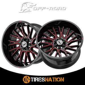 Xf Off-Road Xf-230 Gloss Black & Red Machined 20X9 6X135/6X139.7 106.4 0
