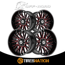 Xf Off-Road Xf-230 Gloss Black & Red Machined 20X9 5X127/5X139.7 78.1 12