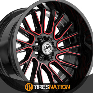 Xf Off-Road Xf-230 Gloss Black & Red Machined 20X10 5X127/5X139.7 78.1 -12