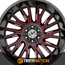 Xf Off-Road Xf-230 Gloss Black & Red Machined 20X10 8X165.1/8X170 125.2 -24