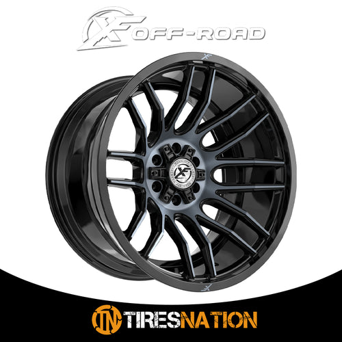 Xf Off-Road Xf-232 Gloss Black & Machined Titanium Double Dark Tint 20X9 5X127/5X139.7 78.1 0