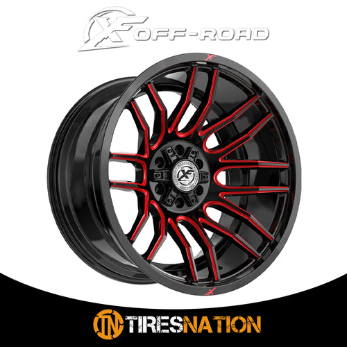 Xf Off-Road Xf-232 Gloss Black & Red Milled 20X10 8X165.1/8X170 125.2 -12