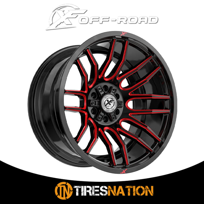 Xf Off-Road Xf-232 Gloss Black & Red Milled 20X9 6X135/6X139.7 106.4 0