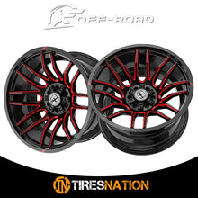 Xf Off-Road Xf-232 Gloss Black & Red Milled 24X14 5X127/5X139.7 78.1 -76