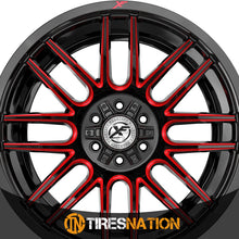 Xf Off-Road Xf-232 Gloss Black & Red Milled 24X14 5X127/5X139.7 78.1 -76