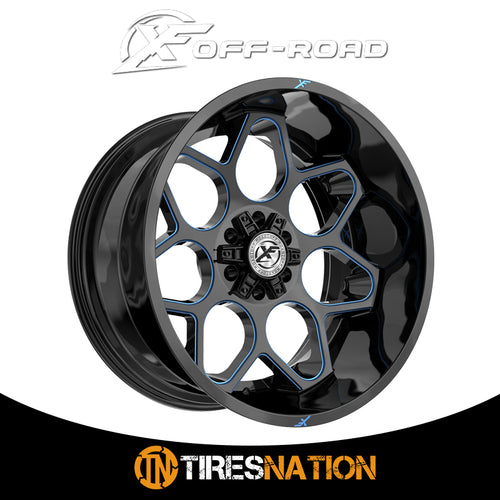Xf Off-Road Xf-233 Gloss Black & Blue Milled 20X10 5X127/5X139.7 78.1 -24