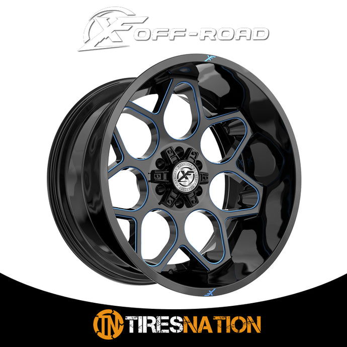 Xf Off-Road Xf-233 Gloss Black & Blue Milled 20X10 5X127/5X139.7 78.1 -24