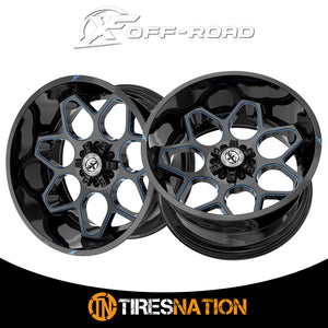 Xf Off-Road Xf-233 Gloss Black & Blue Milled 20X10 5X127/5X139.7 78.1 -24