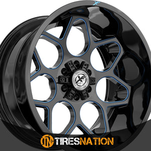 Xf Off-Road Xf-233 Gloss Black & Blue Milled 20X9 5X127/5X139.7 78.1 12