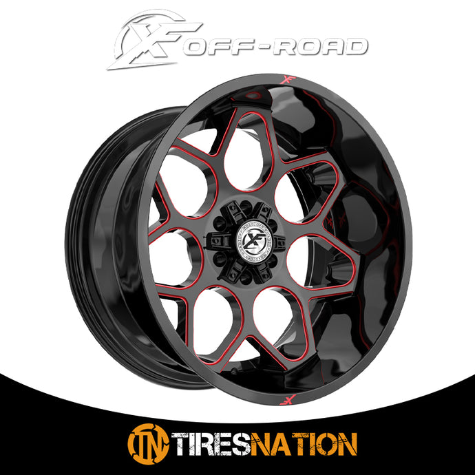 Xf Off-Road Xf-233 Gloss Black & Red Milled 20X10 5X127/5X139.7 78.1 -12